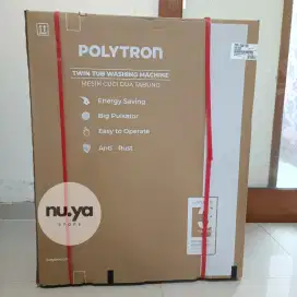 POLYTRON PWM 7076Y - 7KG Grey Twin Tub / Mesin Cuci Dua Tabung Abu-abu