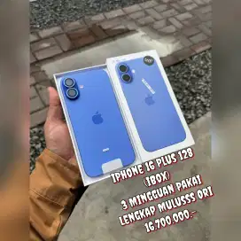 iPhone 16 Plus 128 (iBox) 3 Mingguan Pakai