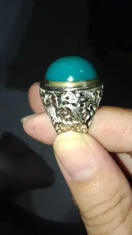 Cincin Bacan Majiko Bluish Semi Kristal