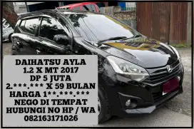 DAIHATSU AYLA 1.2 X MT 2017 DP 5 JUTA
