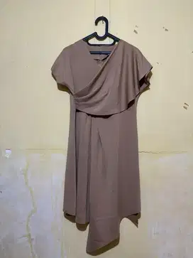 Dress Cokelat lengan pendek