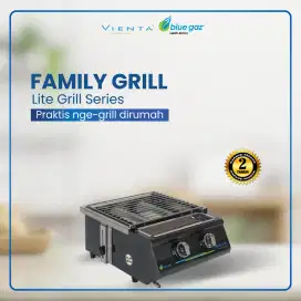 Family grill Panggangan serbaguna, 2 tungku