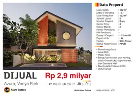 Dijual Rumah 2 Lantai Unfurnish Dekat Grandlucky & Eastvara mall BSD