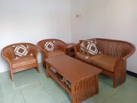 Meja Kursi Jati 1 Set