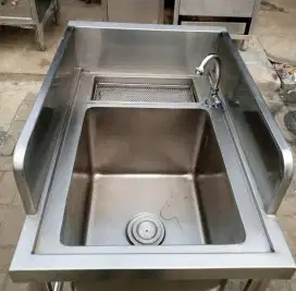 Single Sink + Kran + Saringan.