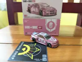 MiniGT Kaidohouse Nissan Skyline GTR R34 pink