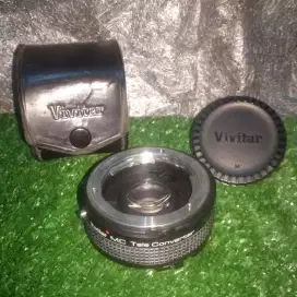 TELE CONVERTER LENSA VIVITAR MC 2X-5 MULUS WITH CASE ORIGINAL