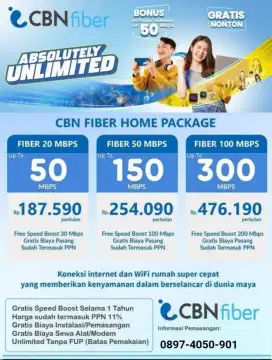 Promo pasang baru internet cbn fiber