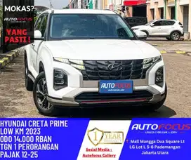 Hyundai Creta 1.5L Prime IVT AT 2023 putih metalik low km 14rban