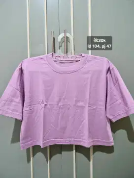 lilac crop top (kaos)
