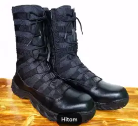 Sepatu PDL Ninja TNI Dan POLRI Kulit Sapi Depan Besi