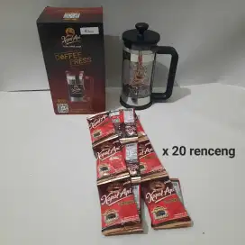 LIMITED EDITION: Kopi Kapal Api 6 gr x 20 renceng FREE Coffee Press