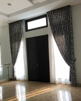 Pemasangan Gorden Blackout Sekat Klinik Hordeng Pintu Gordyn Vitrase