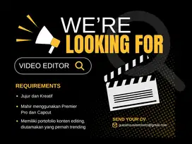 Dibutuhkan Video Editor (In House)