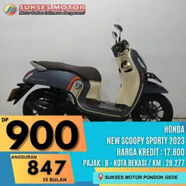 HONDA NEW SCOOPY SPORTY TH 2023 DP MULAI 900RB SYARAT KTP KK