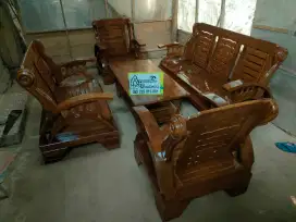 Kursi tamu minimalis becak full kayu jati gratis ongkir