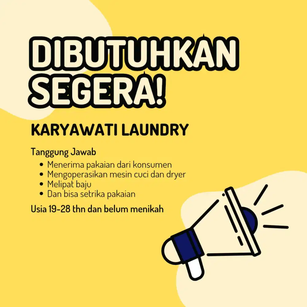 Lowongan kerja laundry