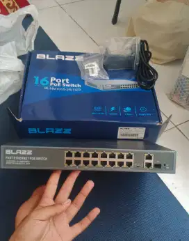 Switch POE 16 Port BLAZZ gigabit dan 2 port SFP