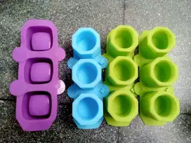 Cetakan pot sukulen, dll bahan silikon