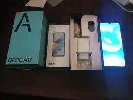 Jual cepat HP oppo A17 ( mulus dan full seat serta original) like new