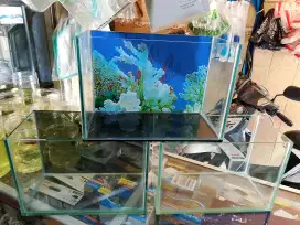 Aquarium kaca 30x15x20 baru