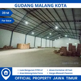 GUDANG BESAR MALANG KOTA DIJUAL, AKSES KONTAINER 40 FT