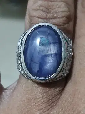 Natural Blue Sapphire Burma No Heat Ring Perak ID Card Log In Lab