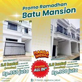 Hunian Modern Classic 2-lantai Plus Rooftop, Akses Mobil di Jagakarsa