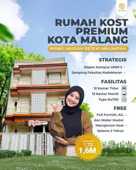 RUMAH KOS 13 KT & 13 KM DEPAN UNIVERSITAS MUHAMMDYAH KOTA MALANG