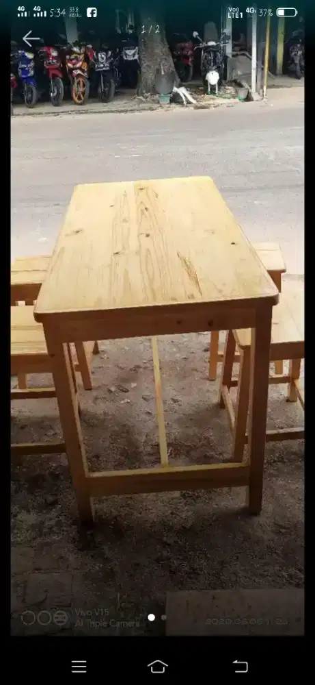 set meja makan natural