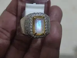 Natural Moonstone Orthoclase Sri Lanka Ring Perak