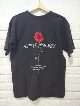 Acha backprint bordir kaos baju size L