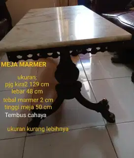 Meja Marmer Tembus Cahaya