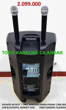 SPEAKER AKTIF15 + 2MIC WIRELESS