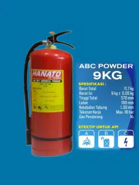 Tabung apar powder 9kg baru