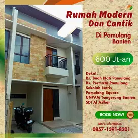 Rumah Modern dan Cantik dekat RS. Buah Hati Pamulang Tangerang Banten
