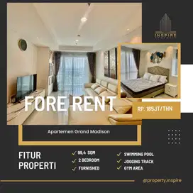 Sewa murah 2br grand Madison furnished bagus dekat Mal Ta Cp halte bus