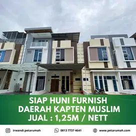 Rumah siap huni furnish komplek daerah kapten muslim kota medan