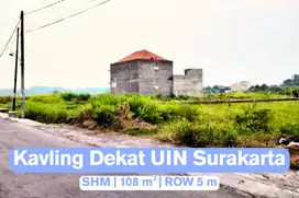 Tanah Kavling SHM Solo Barat Dekat Kampus UMS & UIN
