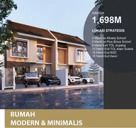 Dijual Rumah Modern & Minimalis 2 Lantai Di Villa Melati Mas