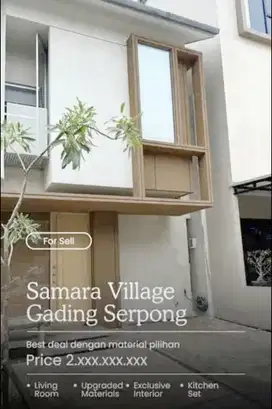Rumah konsep Japanese Strategis Cluster Samara Village Gading Serpong