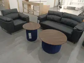 Sofa 1 Set Regent 2ST + 1ST Leather Black (SPECIAL PROMO)