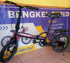 Sepedah lipat UK 16,siap gowes, lipatan fungsi aktif semua,