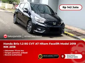 [ TANGAN PERTAMA ] Honda Brio 1.2 RS CVT AT Hitam Model 2018/2019
