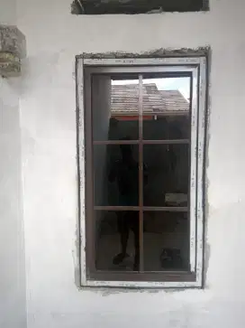 Jual kusen pintu satu dan pintu dua dari bahan aluminium dan kayu