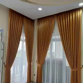 Pembuat Gorden Blackout Sekat Klinik Hordeng Pintu Gordyn Vitrase