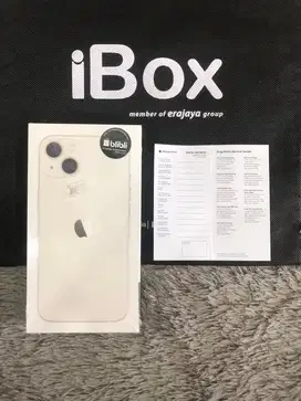 New IPhone 13 128GB Resmi Indo Starlight Segel Belum aktivasi Grs 1Thn