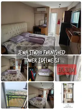Per 3bln Sewa apartemen Bassura City type Studio tower Edelweiss