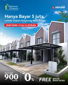 Rumah Ready 2 lantai di Serpong Garden dekat Stasiun Cisauk BSD