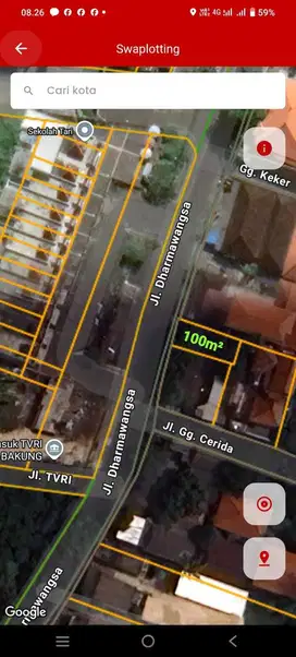 Tanah dijual di Jl Utama Dharmawangsa
